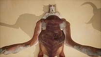 Lizard and Wolf fuck